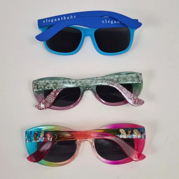 Kid's Disney Princesses, Frozen Elsa & Elegant Baby Sunglasses Lot of 3