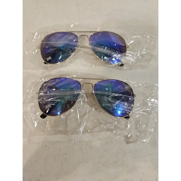 Sprite Aviator Sunglasses UV‎ Lenses Metal Frames Mirror Finish 2 New In Package