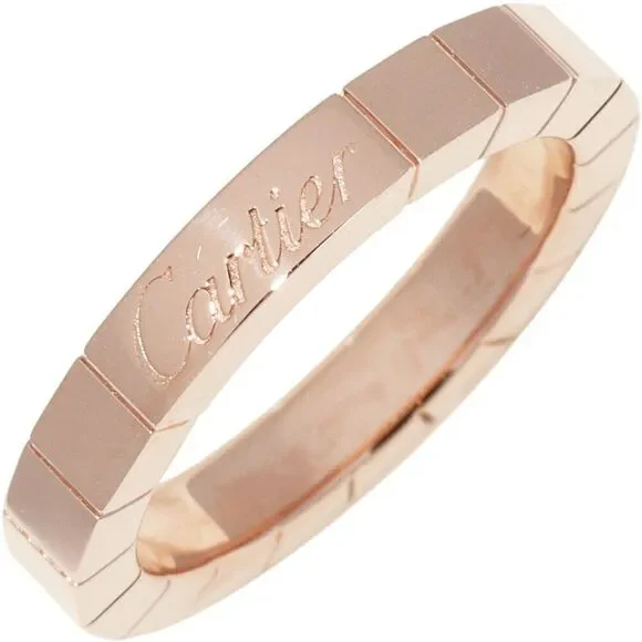 Cartier K18PG Lanieres Ring B40483 Size 7