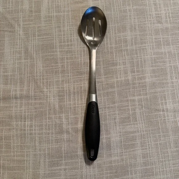 Ekco‎ Stainless Steel Slotted Spoon Black Ergonomic Handle 14 Inch Kitchen Tool