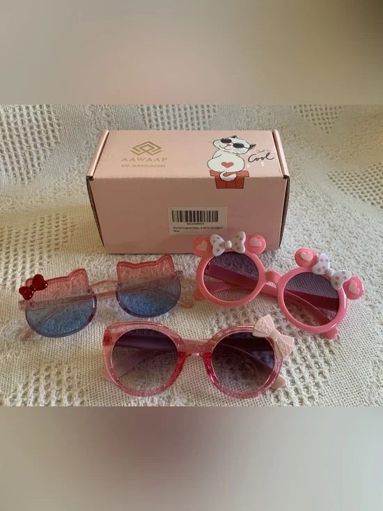 AAWAAP 3Pcs 3 different designs Kids Sunglasses Polarized UV Protection