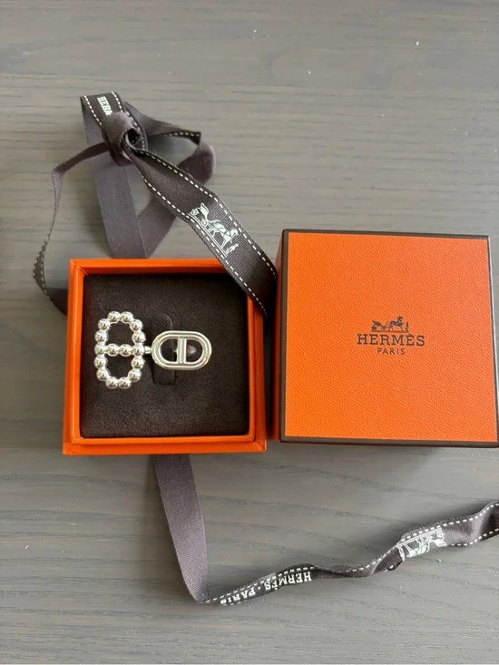Hermès Silver Ring- Size 56
