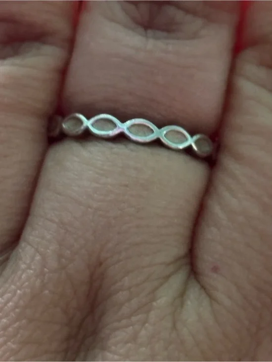 Pandora Silver Marquise Link Stack Ring