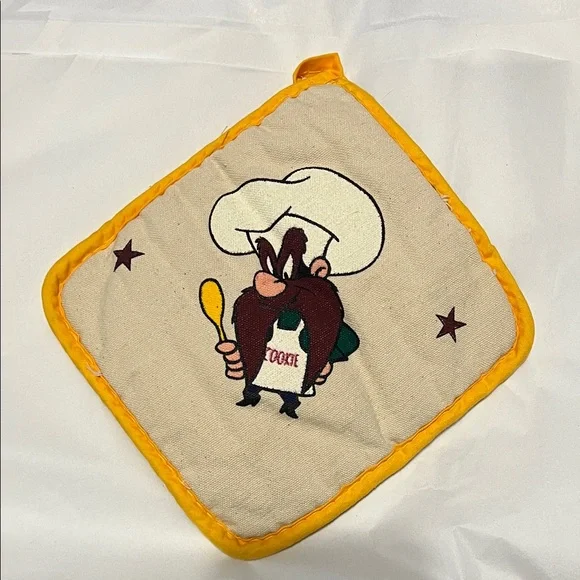 Looney Tones Yosemite Sam Acme Pot Holder with Yellow Trim