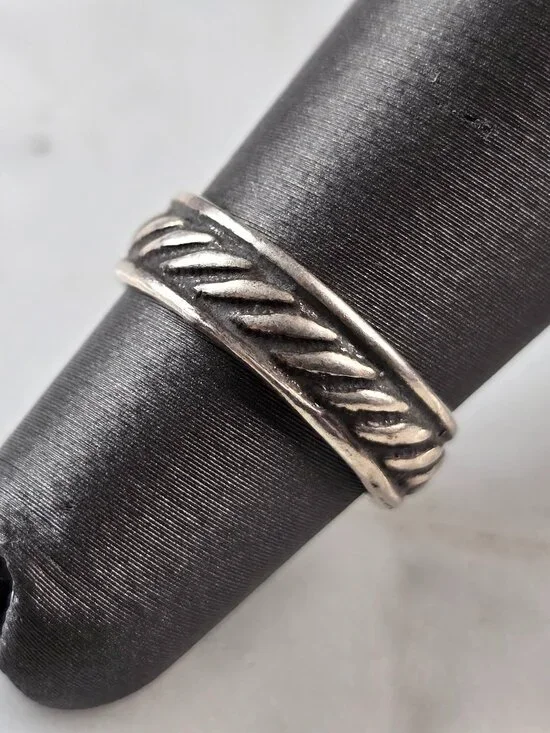 Womens Vintage Estate Sterling Silver Modernist Toe Ring 1.7g, E4146