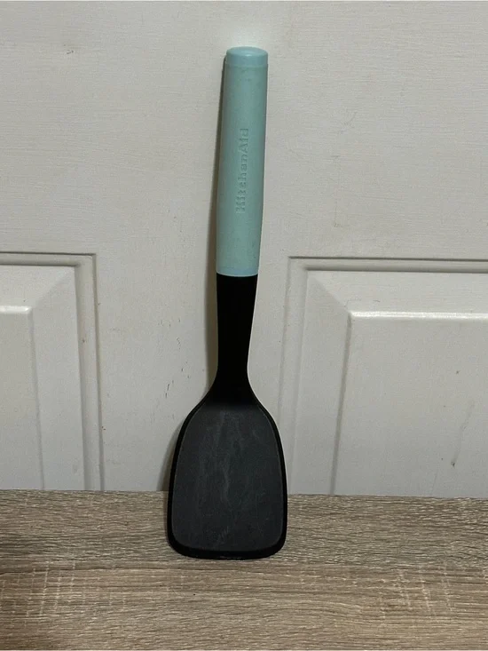 KitchenAid Solid Turner Spatula Light Turquoise Blue & Black 13.5