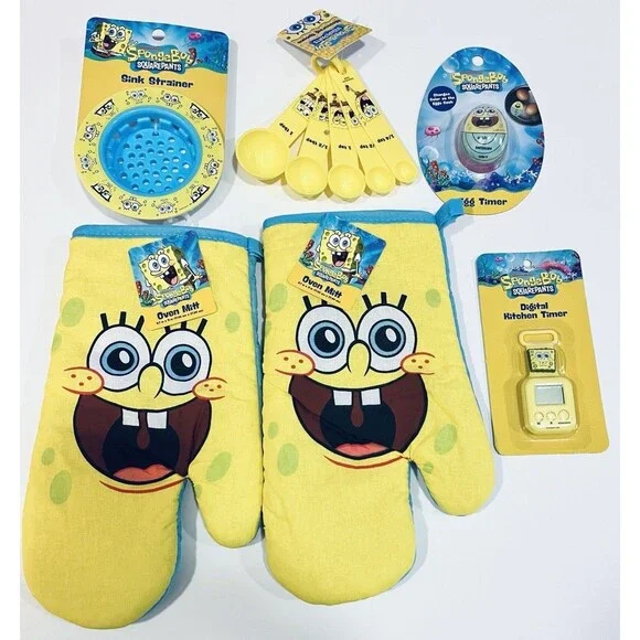 SpongeBob Squarepants Kitchen Tool And Gadgets Bundle 🔥 New