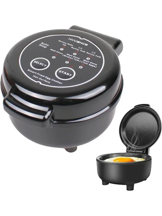Automatic Fried Egg Cooker for 6 - Non-Stick, Auto Power Off, Easy to Use!