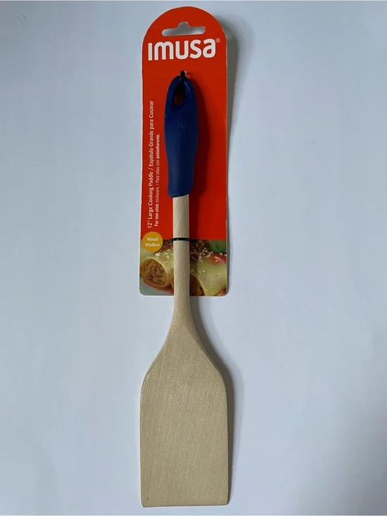 NWT IMUSA Blue Wooden Handle Cooking Paddle