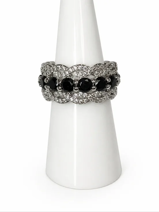 Bomb Party “A Life Well Lived” Black‎ Onyx CZ Ring – Size 7 – NWT