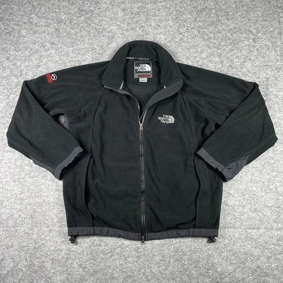 The North Face Fleece Jacket Mens M Black Summit Series Full Zip Gore-Tex Shell