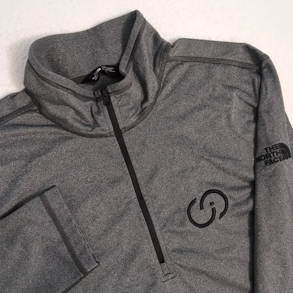 The‎ North Face Men's XL 1/2 Zip Pullover Polyester Gray EUC