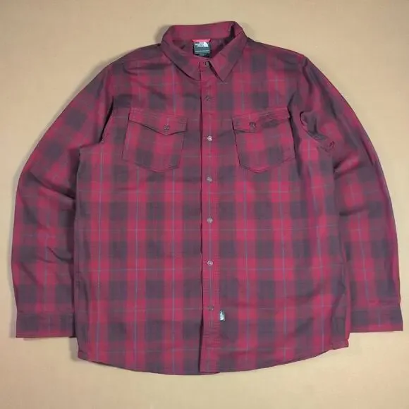 The North Face A36Q 2013 Mens L Plaid Outdoor Shirt Gorpcore Red Black