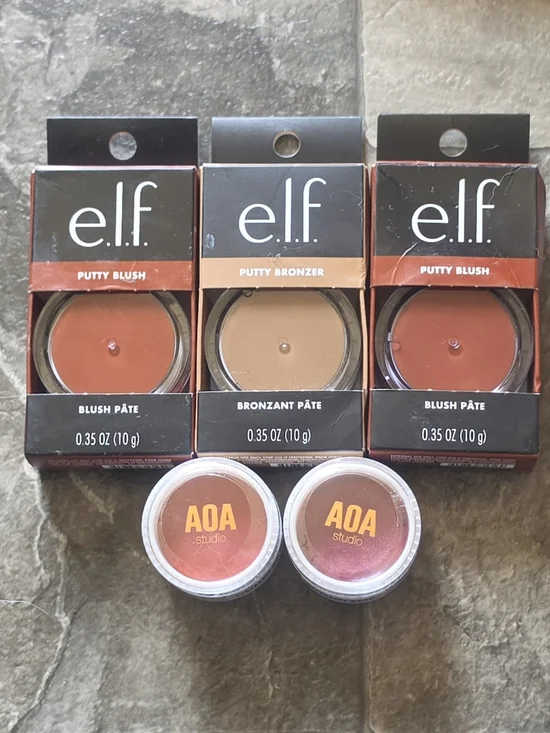 Elf Putty Blush & Bronzer& AOA Studio Blush Balms BNIB