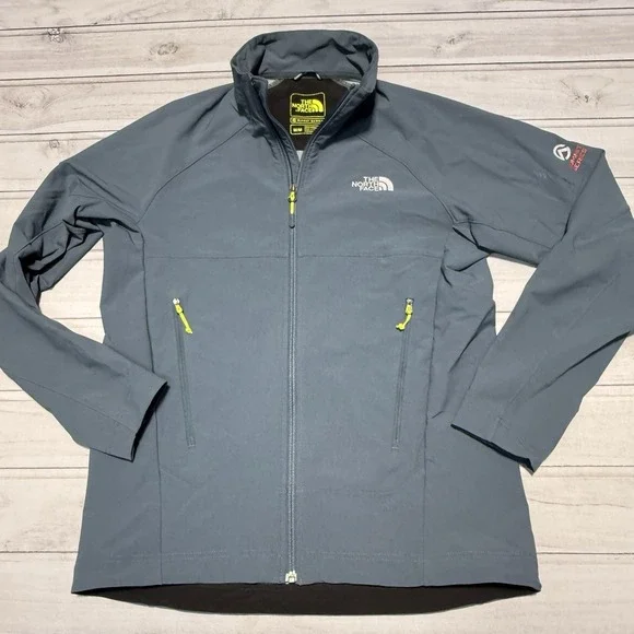 The North Face Jacket Mens Medium Blue Iodin Summit Series Softshell Windbreaker