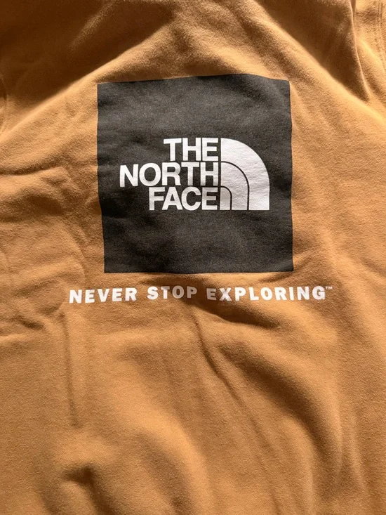 The North Face Men's Hoodie - Light Camel Brown and Black