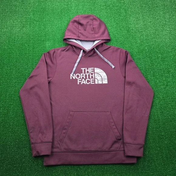 The North Face Drew Peak Hoodie Sweatshirt Mens Medium Maroon Pullover Outdoors‎