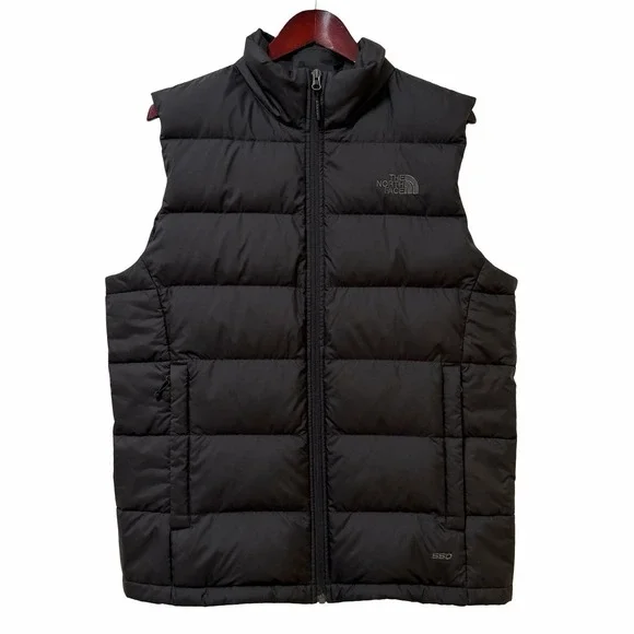 The North Face Mens 550 Down Full Zip Puffer Vest Size M Black Outdoors Packable