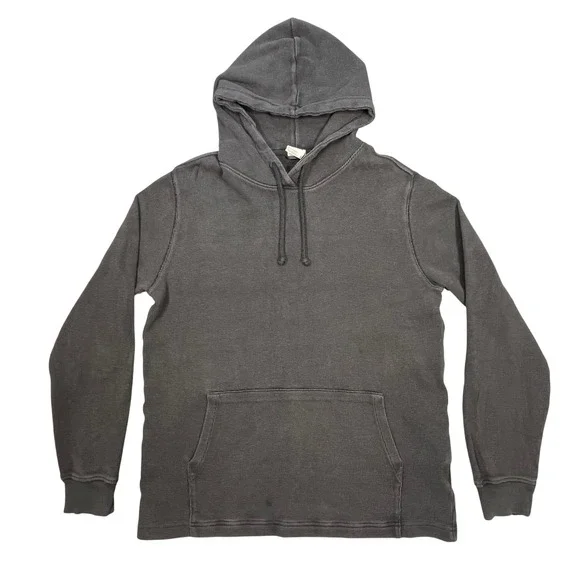 The North Face Black Waffle Knit Thermal Hoodie Mens Large