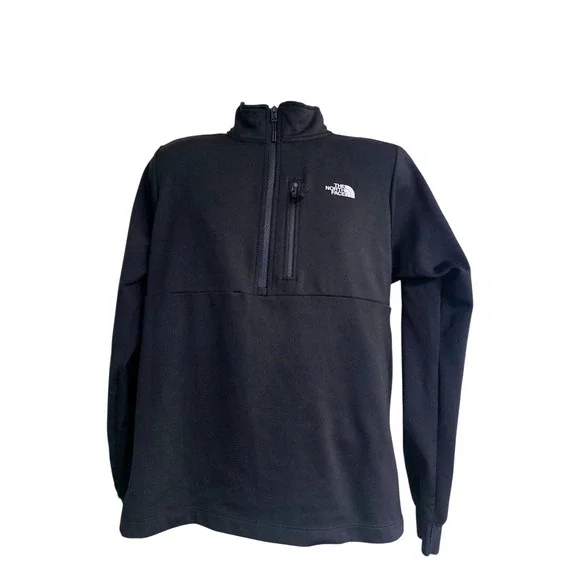 The North Face Mens Black Quarter Zip Pullover‎ Fleece Jacket Size Medium M