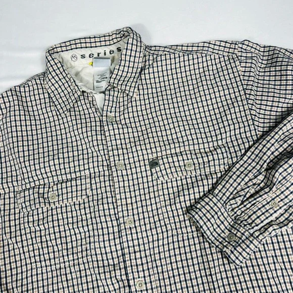 The North Face A5 Series Mens Medium Plaid Long Sleeve Button Down Cotton‎ Shirt