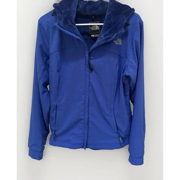 North Face Women's Shelbe Raschel Hooded Jacket Royal Blue Women's Large