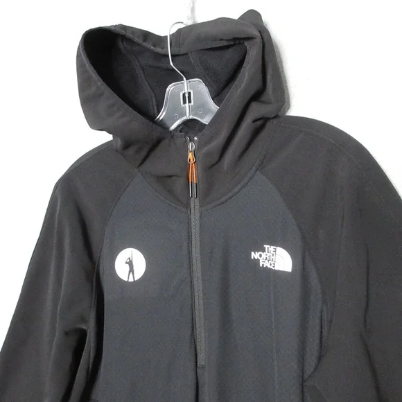 The North Face Hoodie Men Medium Tekware Fleece Quarter Zip Black Gorpcore Logo