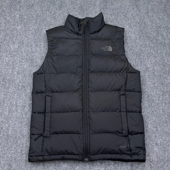 The North Face Alpz 550 Down Vest Men's Small Black Sleeveless Puffer Full Zip