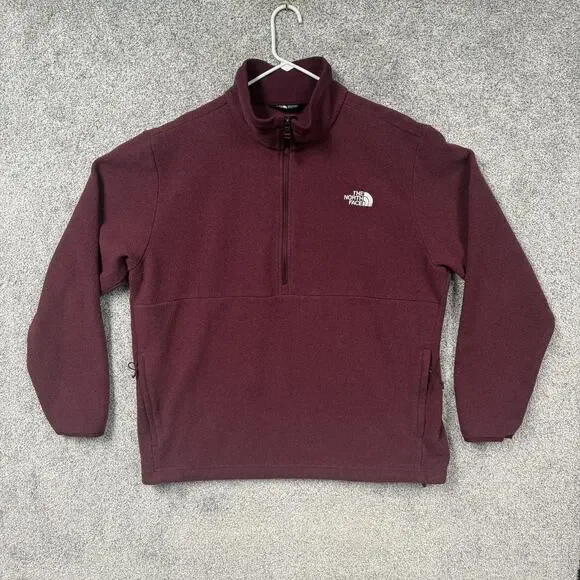 The North Face Fleece Jacket Mens Size XL Red Fleece 1/2 Zip Gorpcore Outdoor