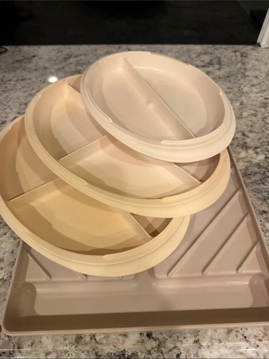 VTG (1980s) Anchor Hocking and Amway Queen Microwave Cooking Ovals & Bacon Tray