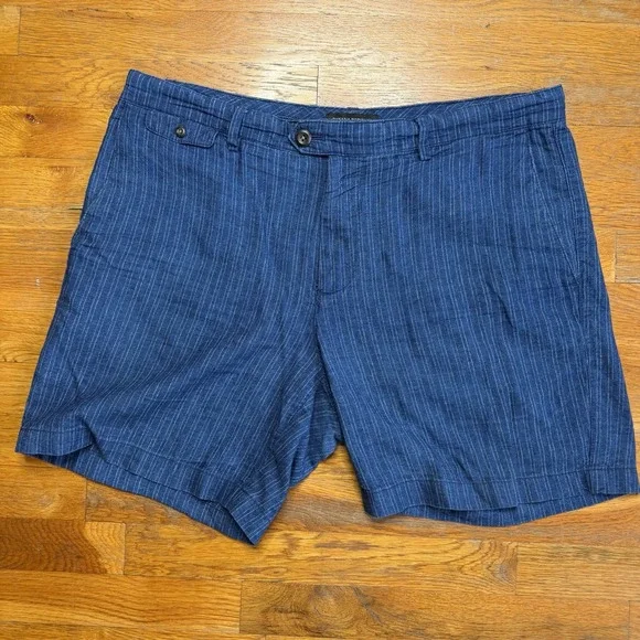 Banana Republic Mens Linen Blend Shorts 35 Slim Fit 7