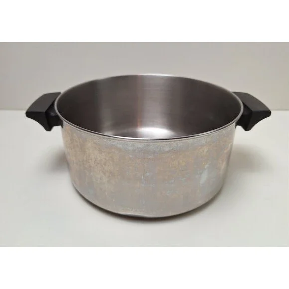 Revere Ware 4 1/2 Qt Stainless Steel Tri-Ply Disc Bottom Stock Pot  18/10 No Lid