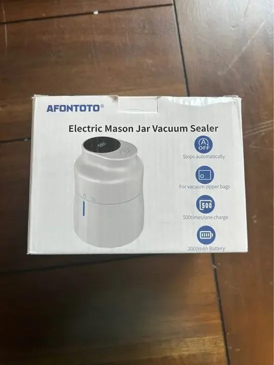 AFONTOTO Electric Mason Jar Vacuum Sealer H3 Food Preservation Kit Canning