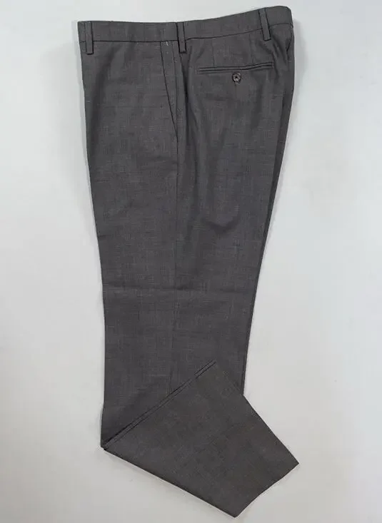 Banana Republic Classic Fit Flat Front Wool Dress Pants in Mid Gray. Men's 33X30