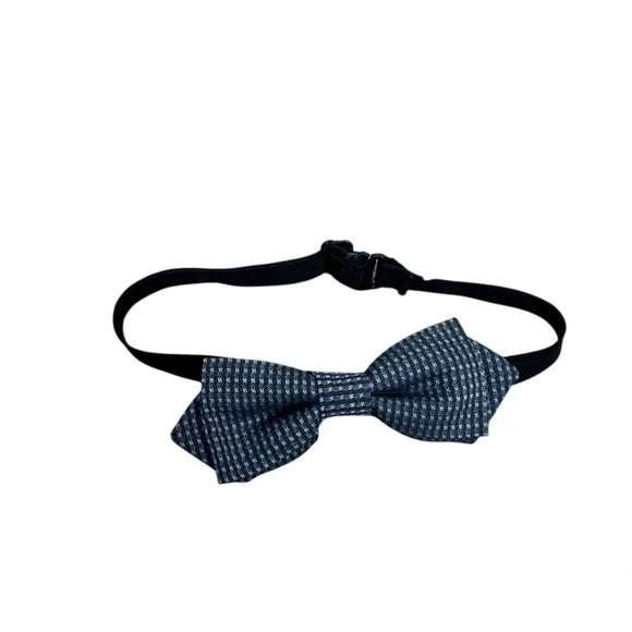 Zara Kids Black and Gray Patterned Bow Tie