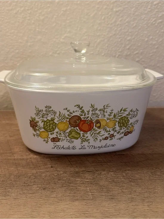 Vtg Corning Ware L’Echalote La Marjolaine Spice of Life 3 Quart Casserole Dish