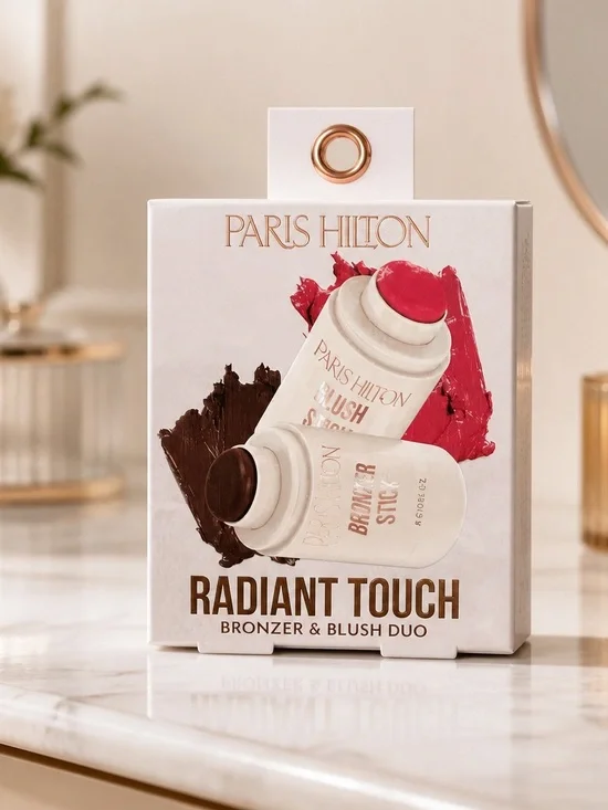 Paris Hilton Radiant Touch Bronzer & Blush Stick Duo New