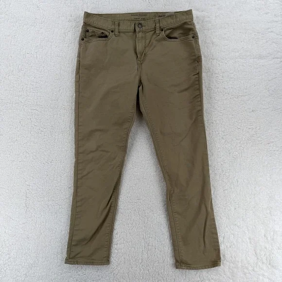 Banana‎ Republic Travel Jean Mens 32x27 Khaki Athletic Fit Stretch Chino Pants