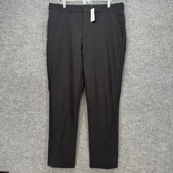 Banana Republic Core‎ Temp Pants Mens 36x32 Black Performance Golf Chinos NEW
