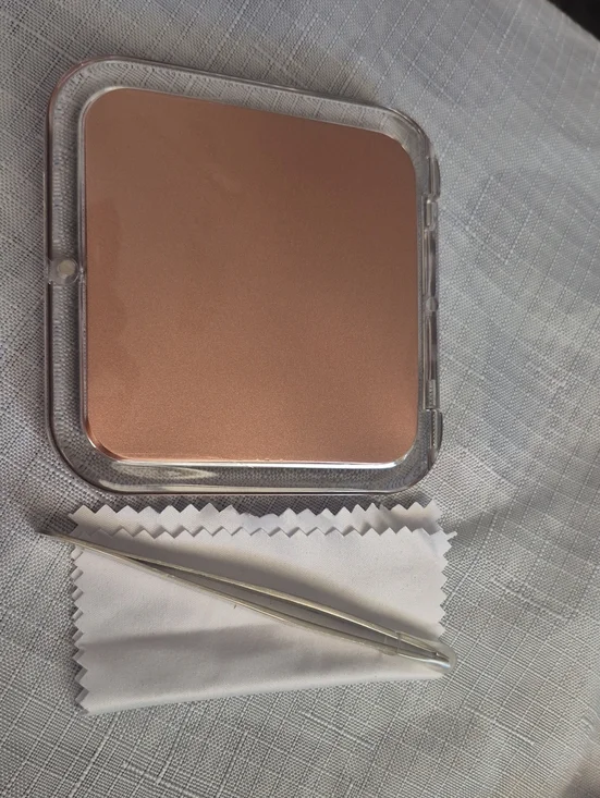 Compact Mirror with Rose Gold Finish - Travel Makeup Accessory