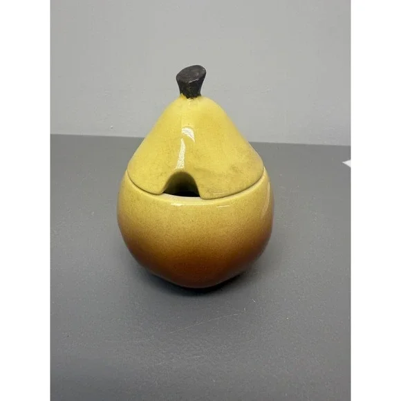 Carlton Ware‎ Pear Condiment Or Jam Pot 1955 Vintage #16