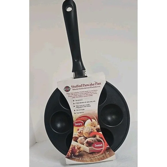 Nopro Filled Pancake/Danish Aebelskiver Pan‎ #3113 Nonstick/Cast Aluminum