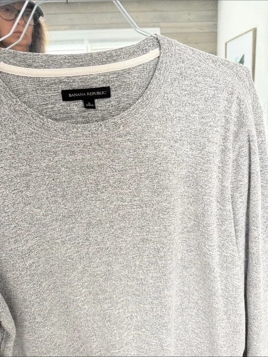 Banana Republic Men's Crewneck Sweater in Light Heather Gray 20% off 2 or more