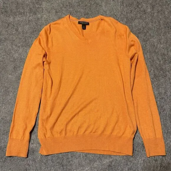 Banana Republic Luxury Blend V Neck Sweater Mens Small Silk Cotton Cashmere