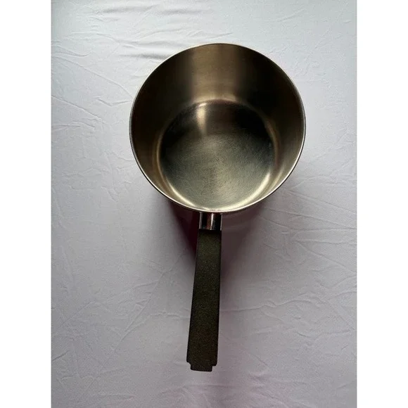 Vintage Maid of Honor Copper Bottom Stainless Steel Saucepan Sears Roebuck 7.5in