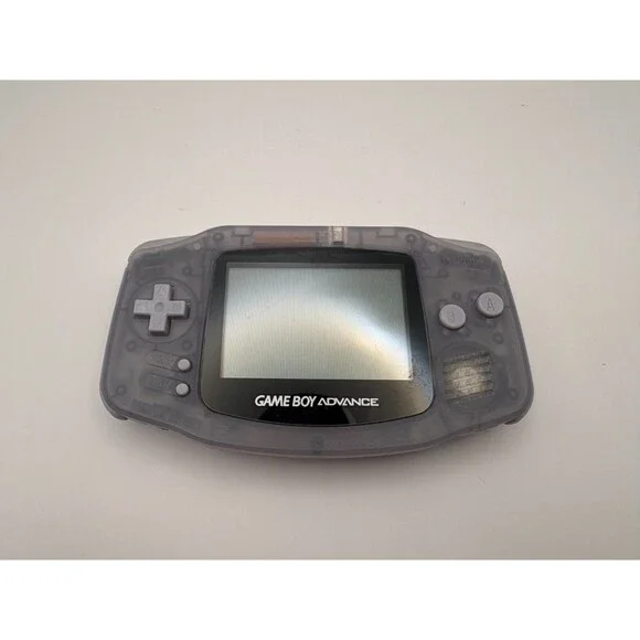 Nintendo Game Boy Advance GBA Clear Glacier Handheld Console Tested & Working