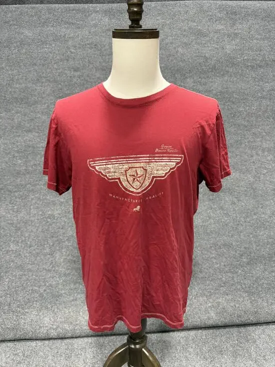 Banana Republic Shirt Mens Large Red Wings Logo Graphic T-Shirt Tee Top