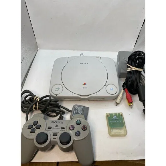 Sony PlayStation PS One Slim Console BUNDLE - Gray | SCPH-101 | Tested PS1