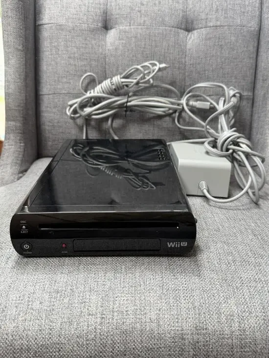 Nintendo Wii U Black 32GB Deluxe System Original Replacement Console Only + PLUG