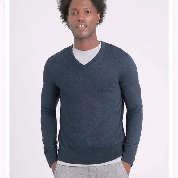 MENS BANANA REPUBLIC V-NECK SWEATER ~SIZE L ~SILK COTTON